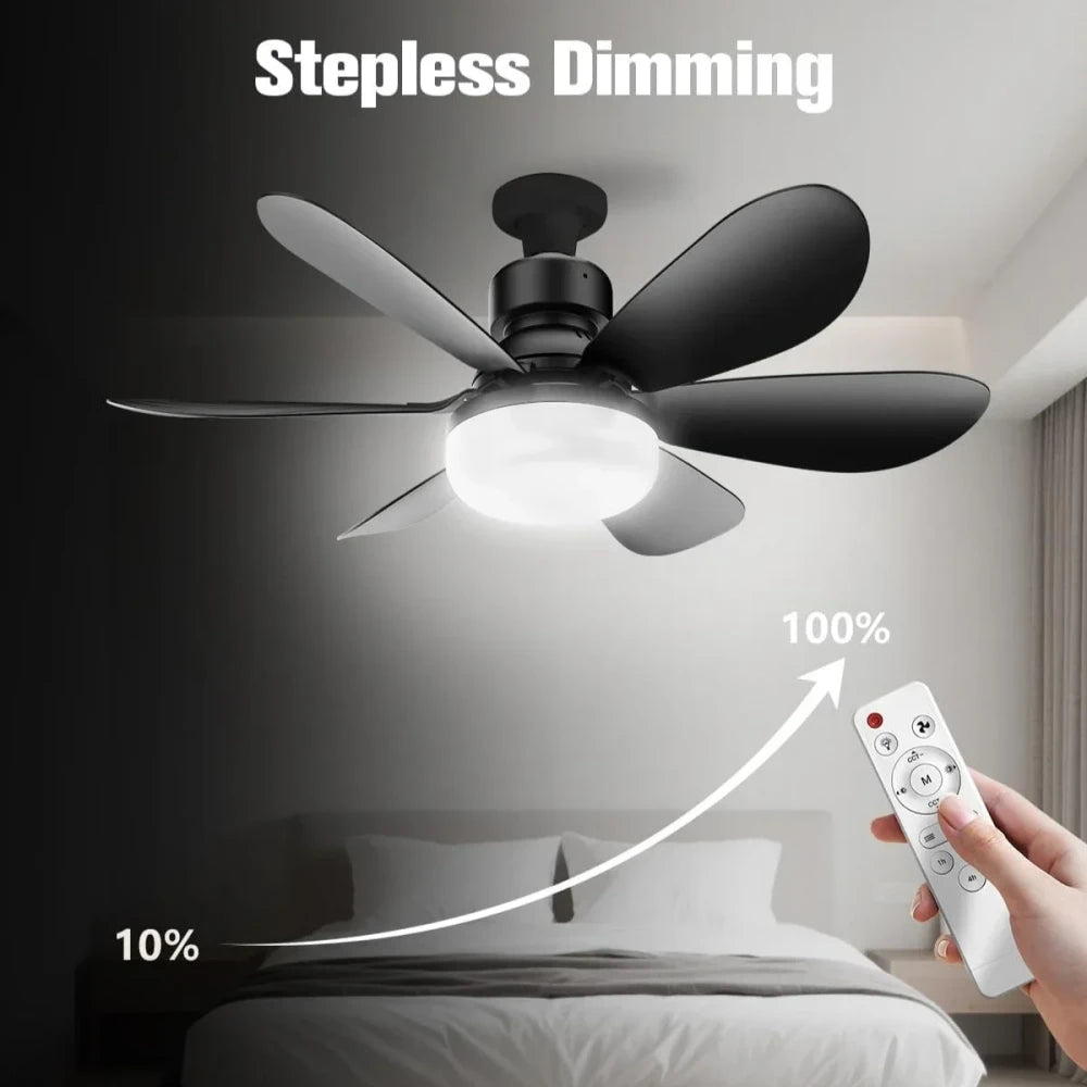 Portable LED Ceiling Socket Fan