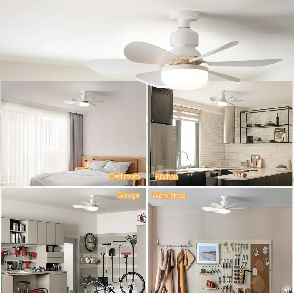 Portable LED Ceiling Socket Fan